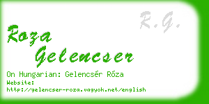 roza gelencser business card