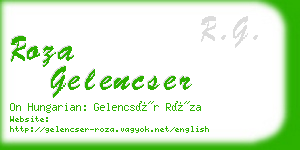 roza gelencser business card